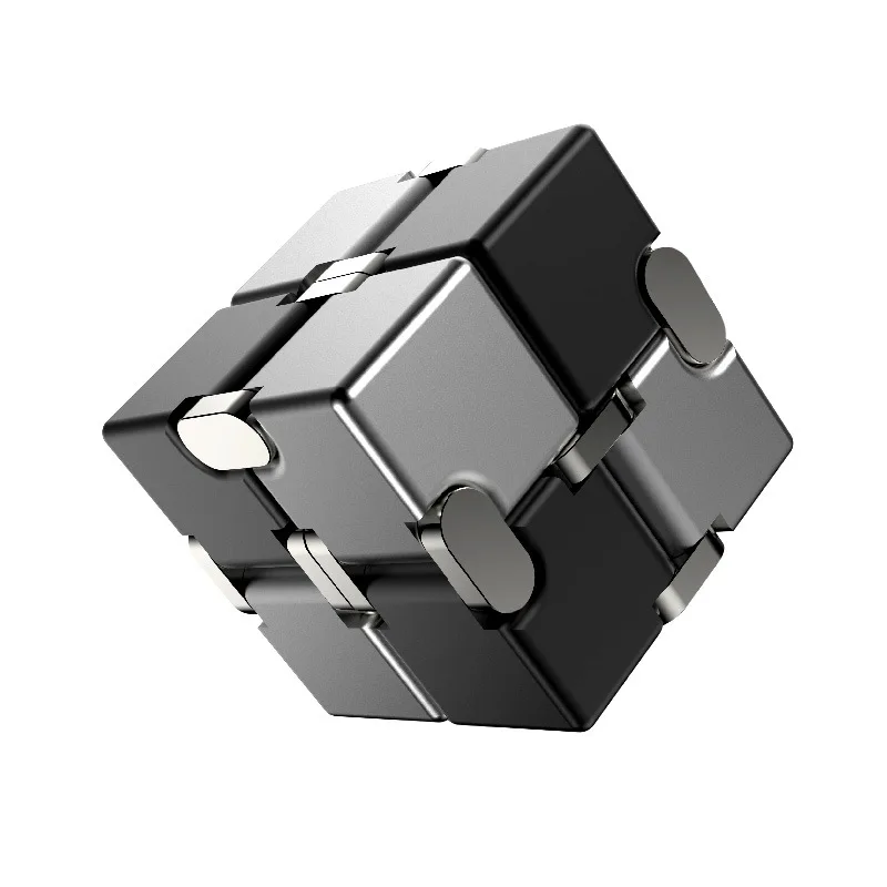 Metal Infinity Cube Dice EDC Fidget Hand Fingertips Toy Fidget Anti Anxiety 