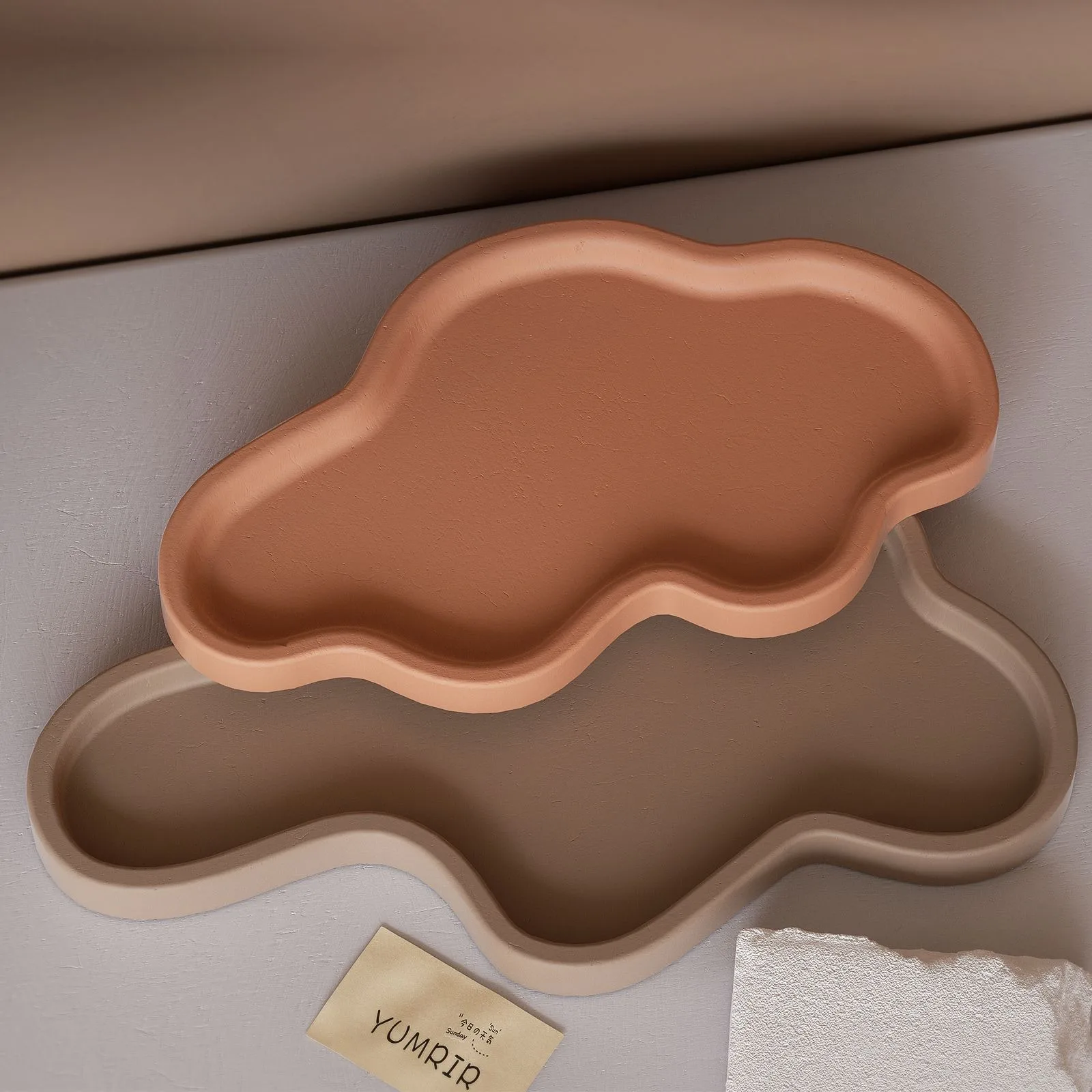 Description Picture 3 of itemCoaster Silicone Mold Irregular Shape Geometry Cloud Storage Tray Mould DIY Handmade Gypsum Concrete Craft Gift Molds Home Decor