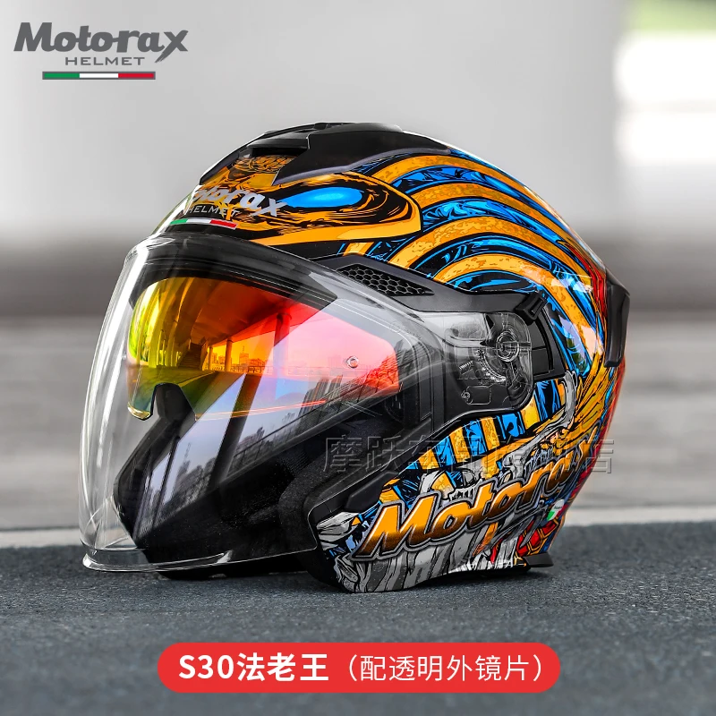 BCCDP Casco Moto Jet Hombre - Casco Moto Abierto con Doble Visera