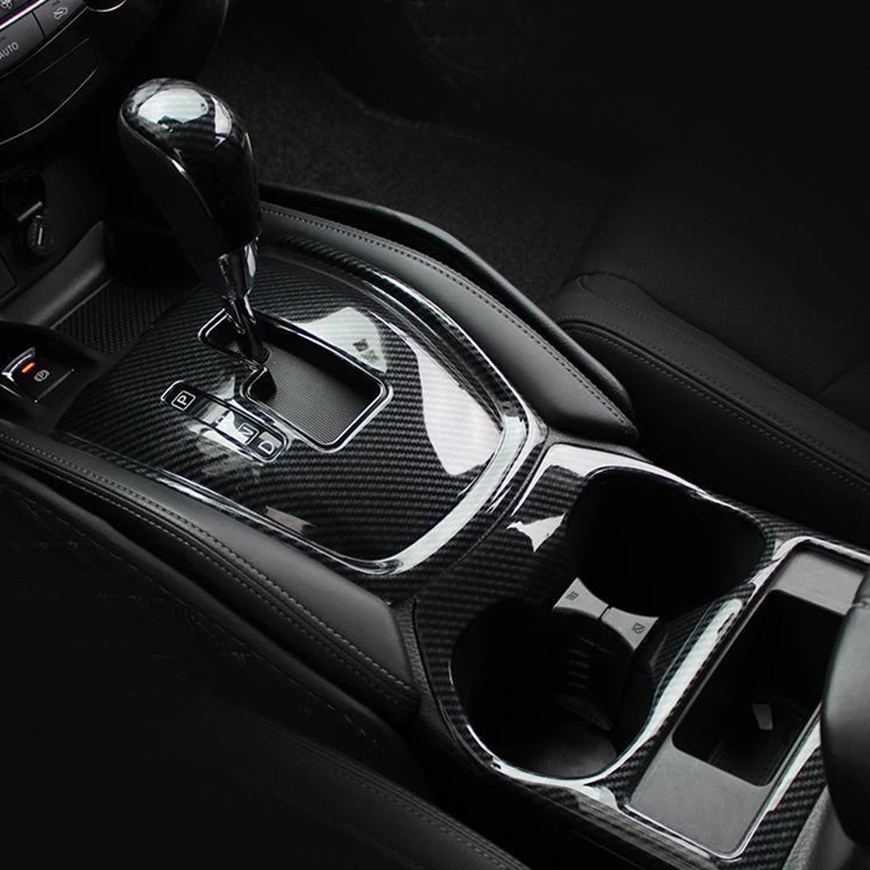 Couvercle Pommeau Levier Vitesse Pour Nissan X-Trail T32 (2014-2019) - Garniture Carbone Noir, Facile à Clipser - 2