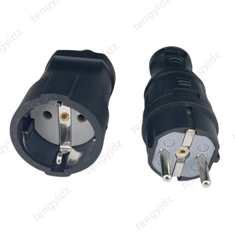 16A 250V EU assembly plug EU power cable male female detachable wiring plug