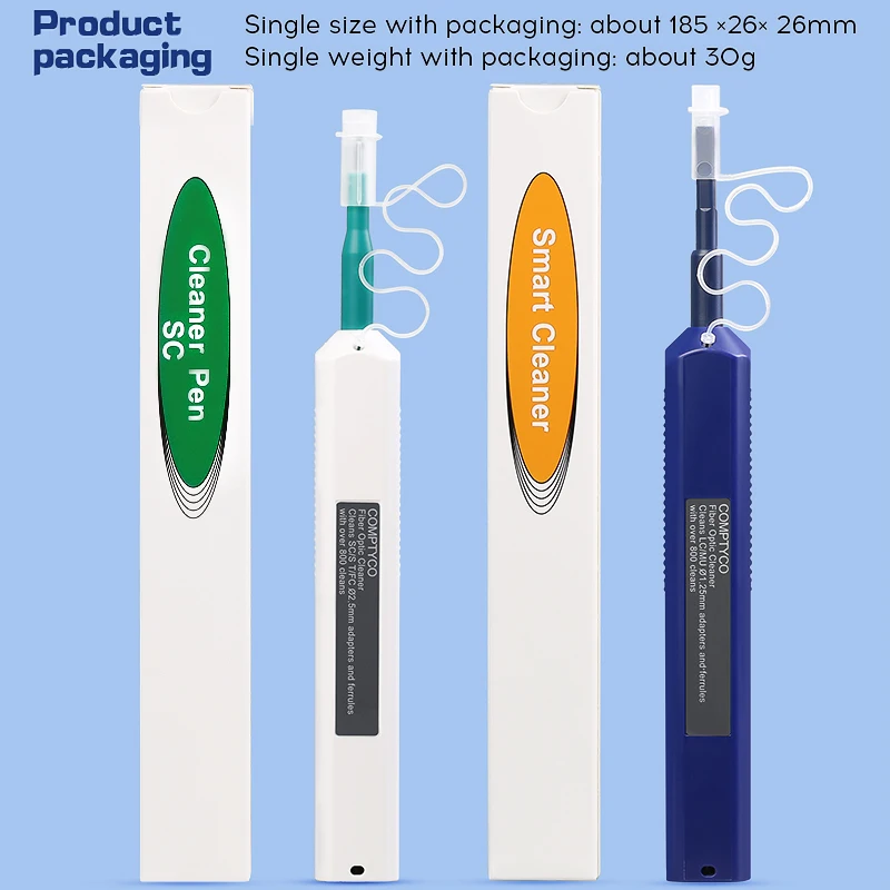 2 개/몫 광섬유 섬유 펜 도구 2.5mm LC MU 1.25mm SC FC ST LC 커넥터 광학 스마트 클리너