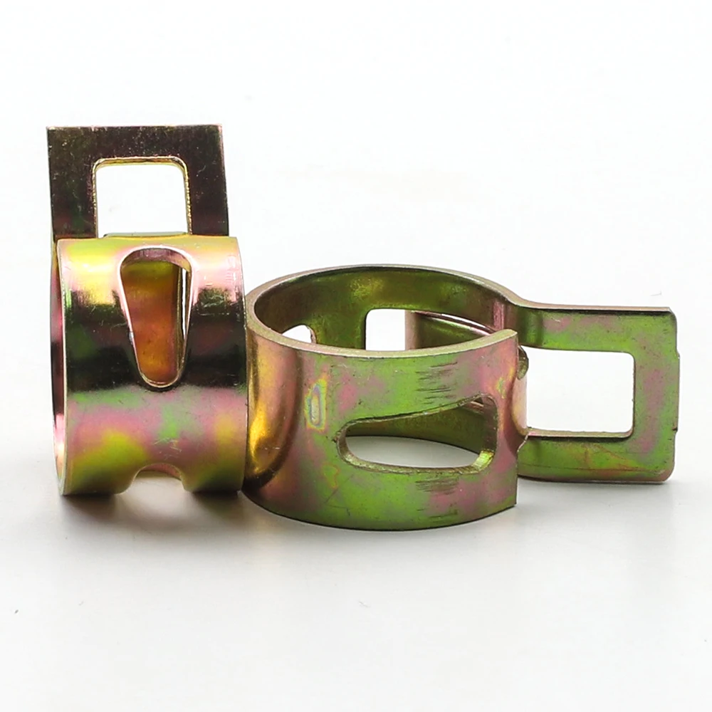 Fuel line Spring Clamp 6-15mm Spring Clip Fuel Oil Line Silicone Vacuum Hose Clamps Carbon Steel Zinc Plated Clip JUIDINTO 20pcs spring clip clamps,hose clamps,spring clamps