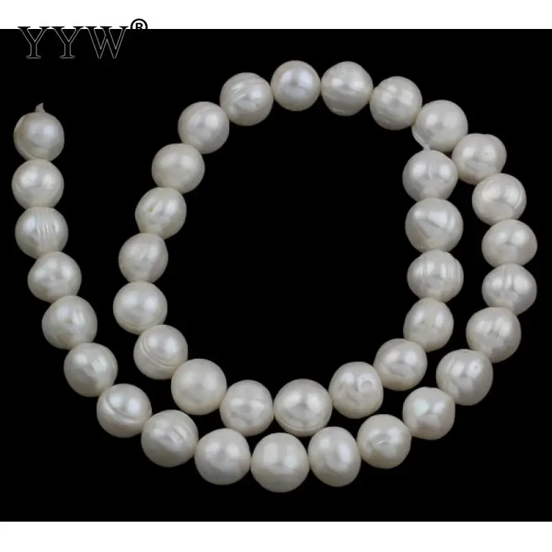 Natural White Grade A 10-11mm Hole:Approx 0.8mm Length:15inch Round Cultured Freshwater Pearl Beads For Jewelry Diy Making