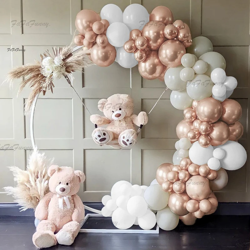 

Rose Gold Balloon Garland Arch Birthday Party Decoration White Balloons Boho Wedding Engagement Baby Shower Baby Shower Decor