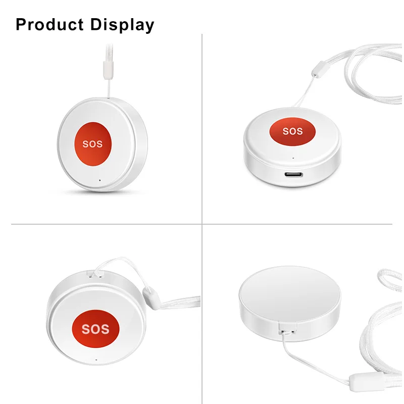 Tuya WiFi Smart SOS Call Button Wireless Caregiver Pager Phone Alert Transmitter Emergency Call Button For Kids Elderly Patient medical alert button,emergency alarm button