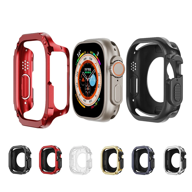 2 In 1 Armor Protective Case for Apple Watch Ultra 49mm 44mm 40mm 41mm ...