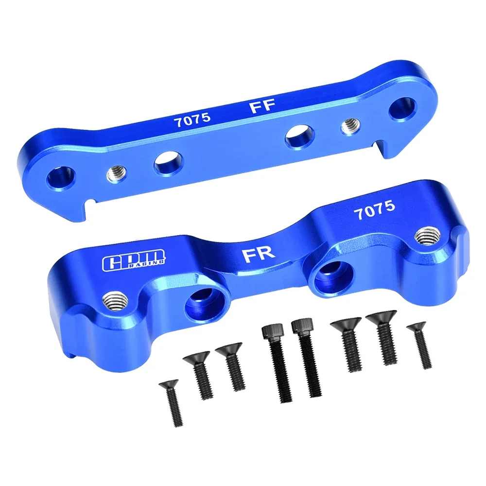 Gros plan sur le bras de suspension en aluminium 7075-T6 pour ARRMA 1/5 KRATON 8S, texture mate et marquage laser.
