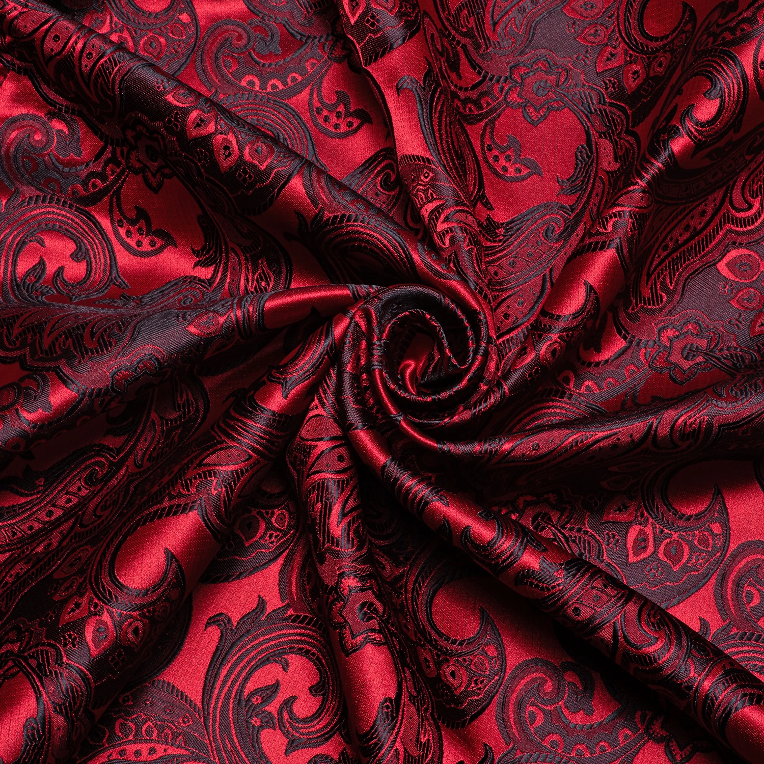 Red Silk Men shirts Long Sleeve Luxury Social Dress Shirt Blouse Designer Night Bar Prom Wedding Party Men Clothing