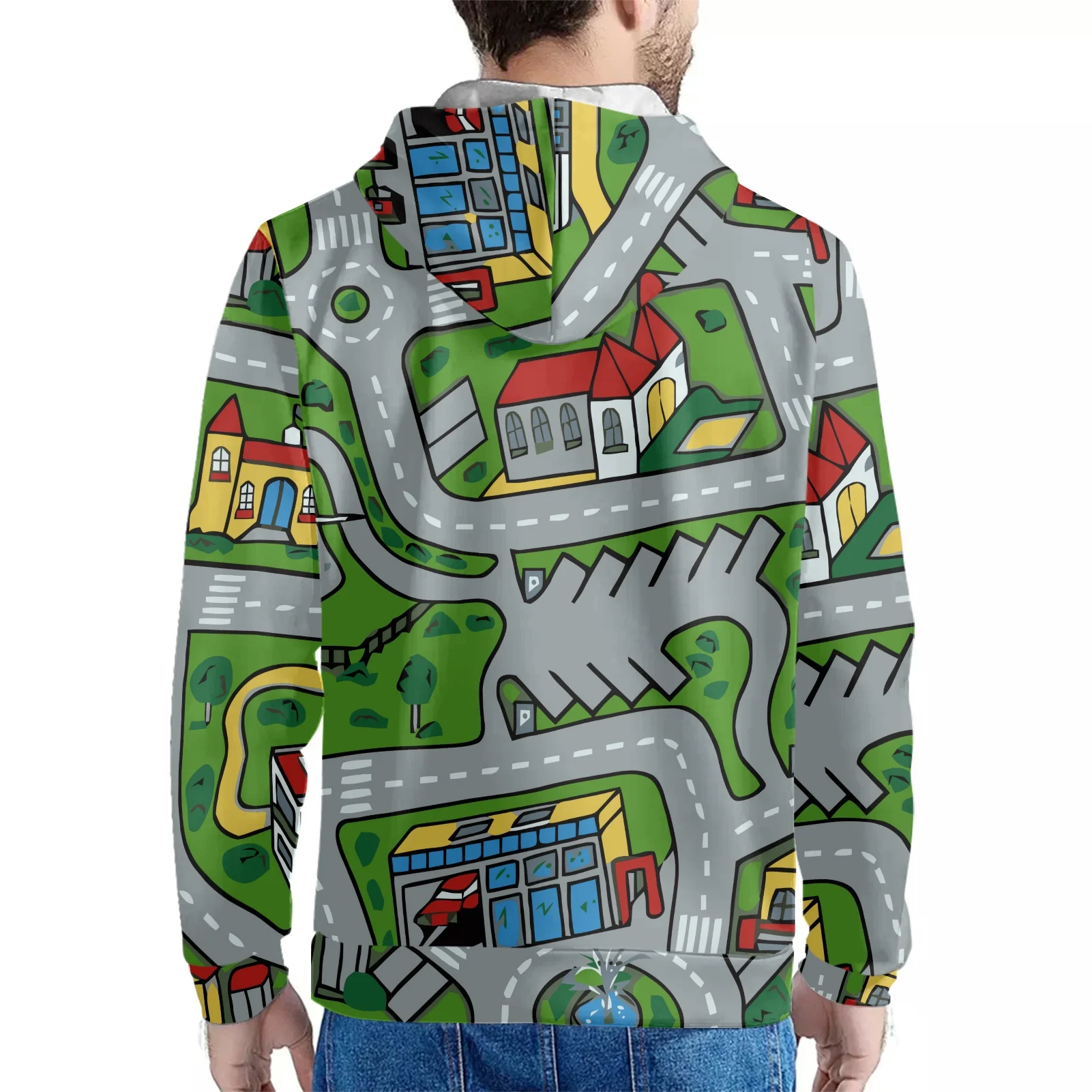 Real US Size Made Subliminal Print On Your Demand Zipper Up Jacket