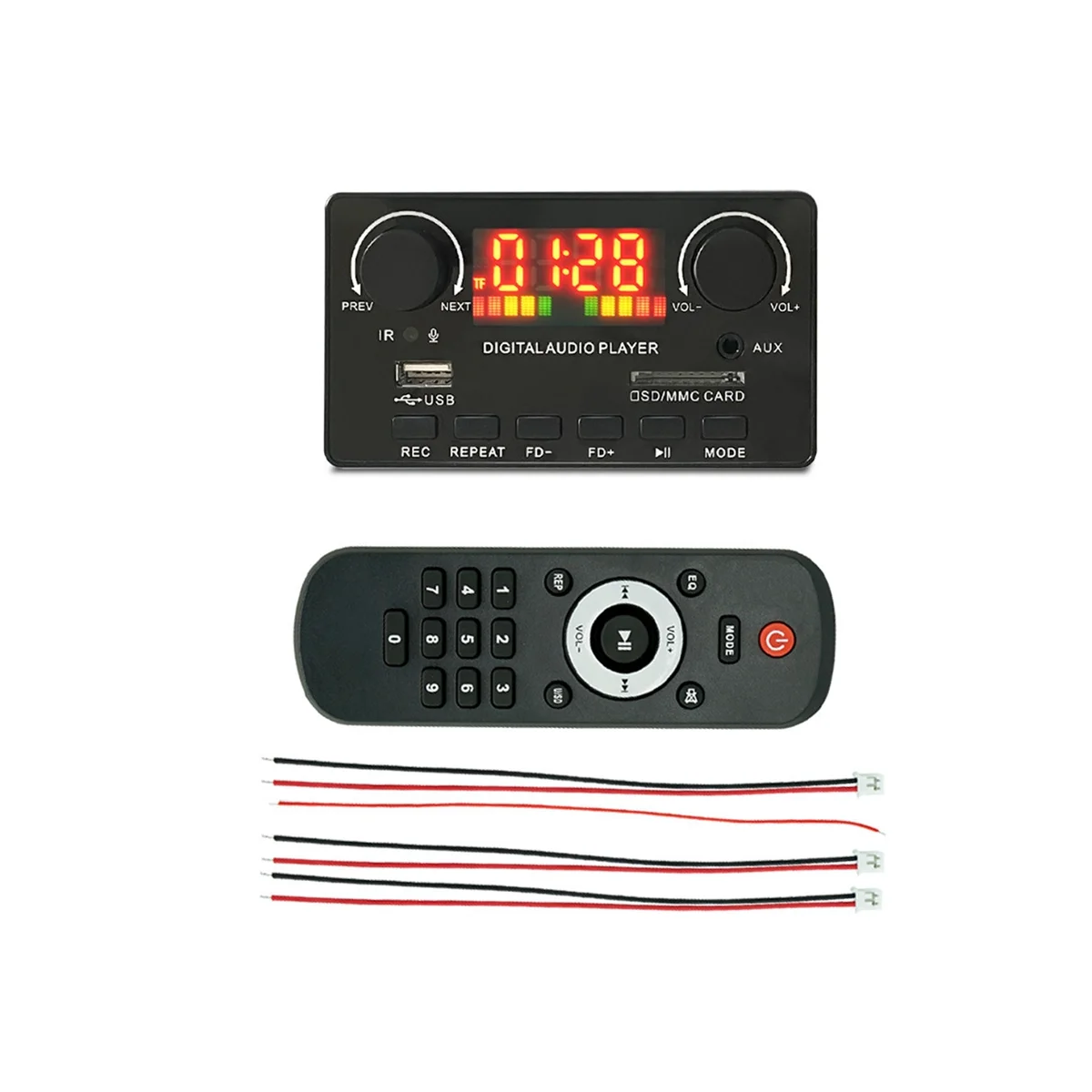 Scheda Di Decodifica Mp3 Wma Wireless Bluetooth 5.0 7V-25V Decoder Car Mp3 Player Modulo Di Registrazione Usb Radio Fm Aux Per Altoparlante