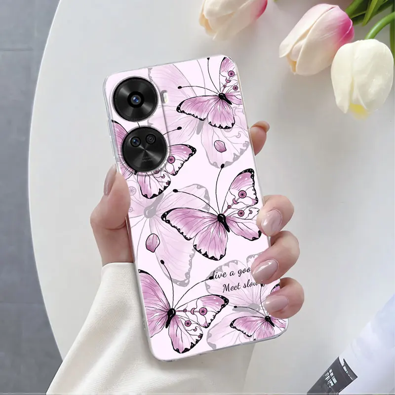 Luxury Floral Clear Silicone Protective Phone Case