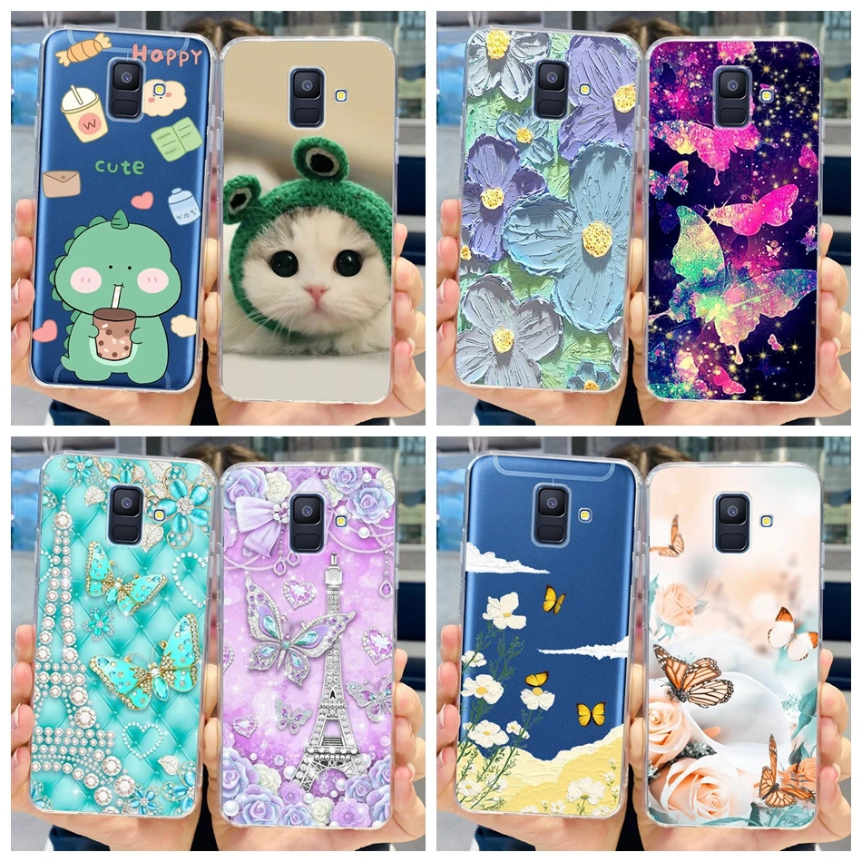 Custodia Elegante Per Samsung Galaxy A6 A6 + A8 A8 + (2018) Custodia Morbida In Silicone Tpu Trasparente Per Samsung A6 Plus A8Plus