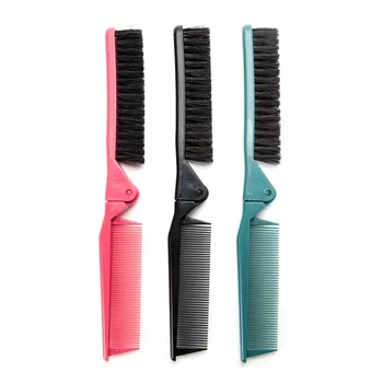 1pc pettini per capelli per barba pieghevole pettine tascabile spazzola per capelli barba e baffi spazzole per uomo Peine Para Barba strumenti per lo styling 3 colori 1