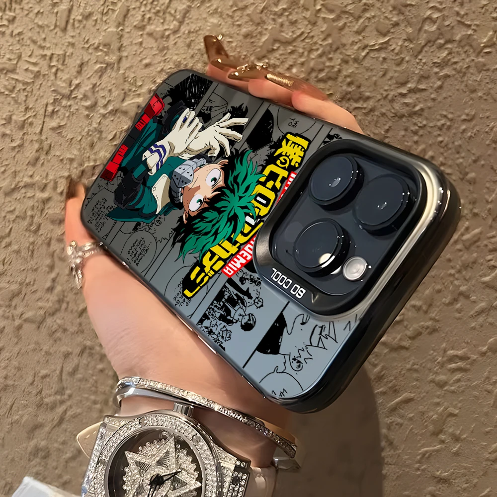 Colorful Silver Hard Cover Phone Case Inspired by My Hero Academia