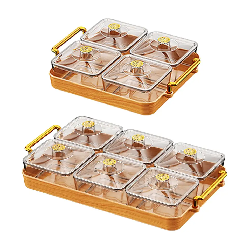 Cabilock Snack - Vassoio da portata a 2 scomparti, per alimenti, snack