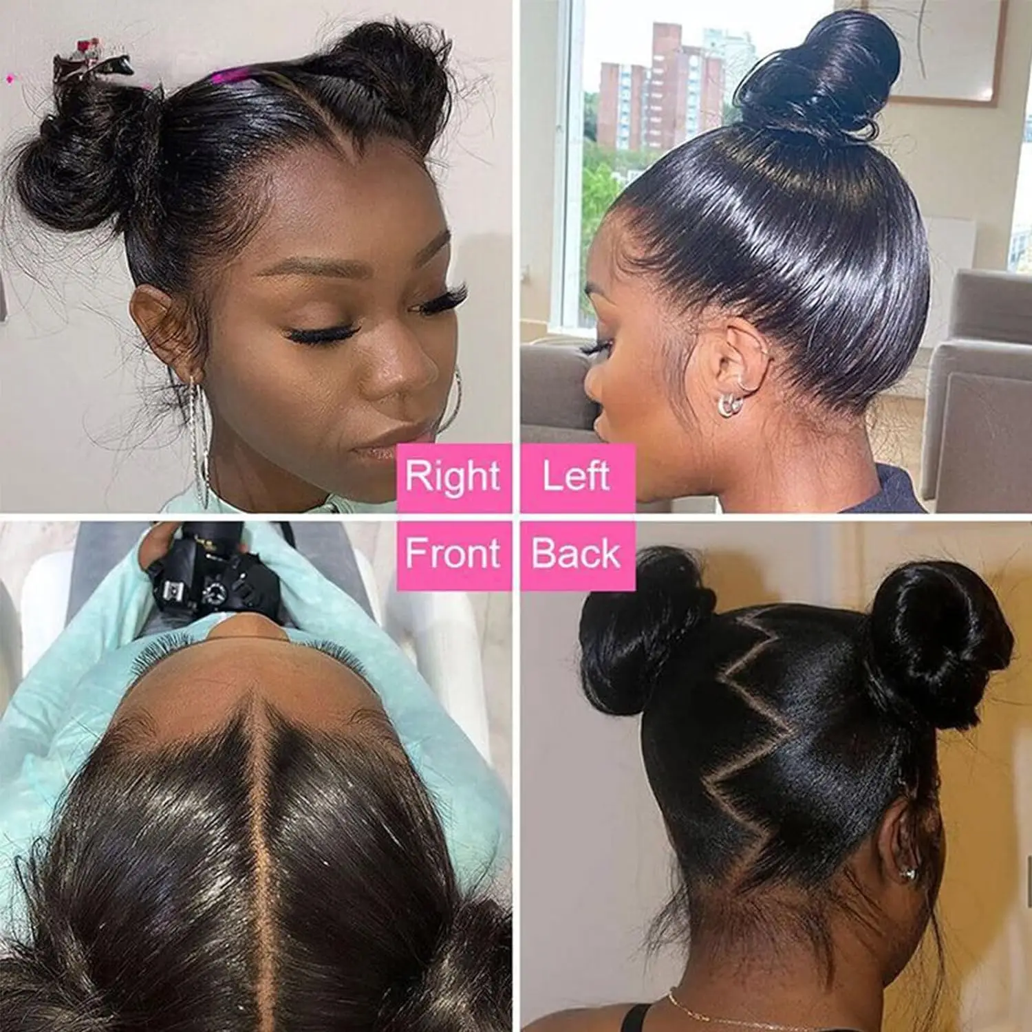Full Lace Human Hair Wigs For Black Women Straight HD Transparent Lace Wig Pre Plucked Brazilian Remy Hair HMBP 100% Human