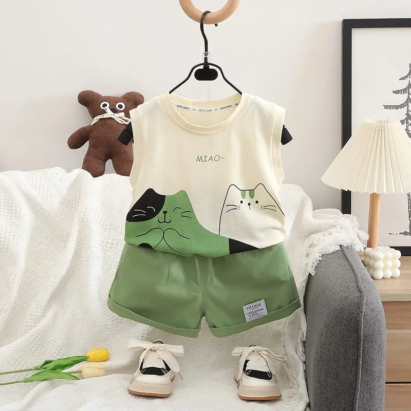 Toddler Cat Tank Top & Shorts Set — product detail 2