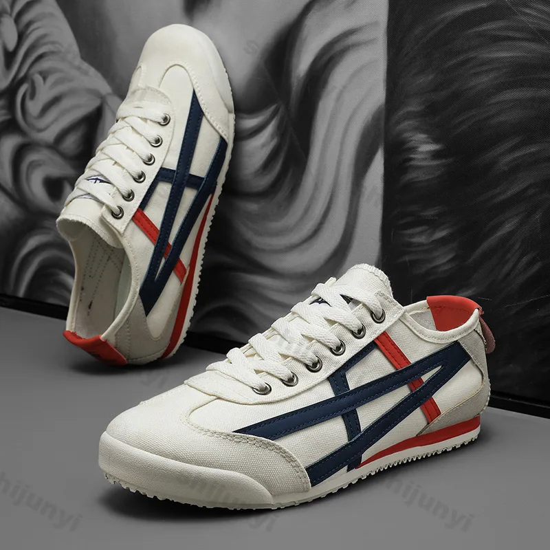 Summer Men's Canvas Shoes Breathable Comfortable Non Slip Casual Shoes Fashion Lightweight Outdoor Walking Flats Shoes 5