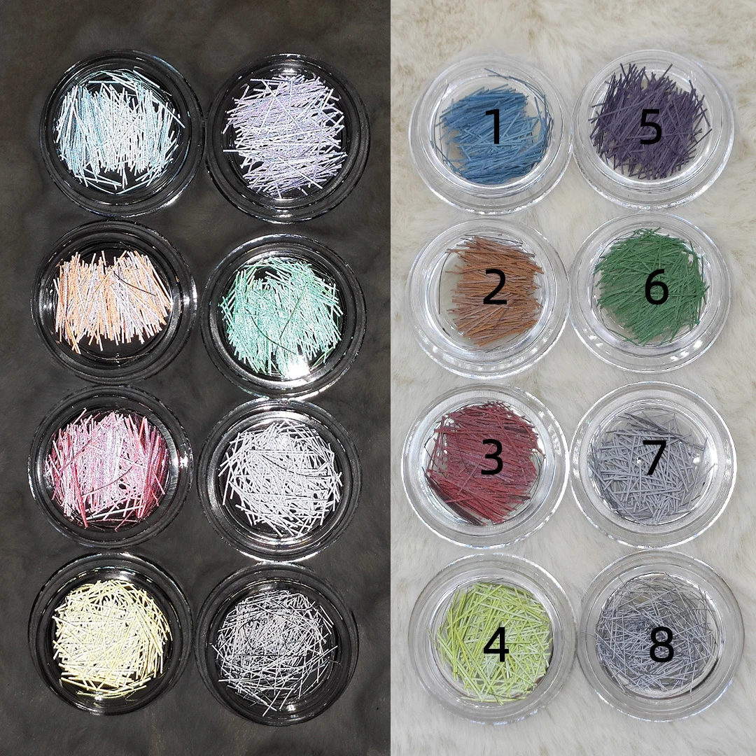 

DIY 0.5MM Nail Reflective Silk Fashion Dopamine Color Accessories West Charming Girl 1Box Sparkly Nail Art Decoration Tools