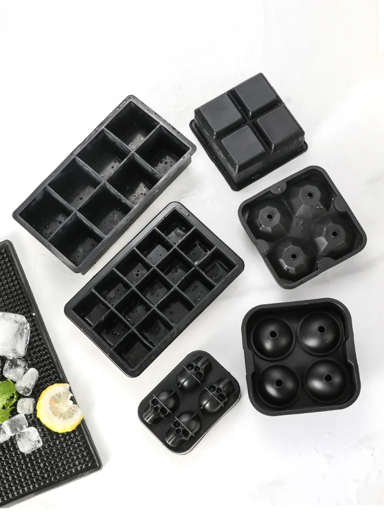 Food grade silicone ice cube mold whiskey large square ice cube box