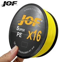 JOF X16 Enhanced Super Strong Braided Fishing Line - 500M Multifilament PE - 500M - 100LB - 0.50mm (Yellow)
