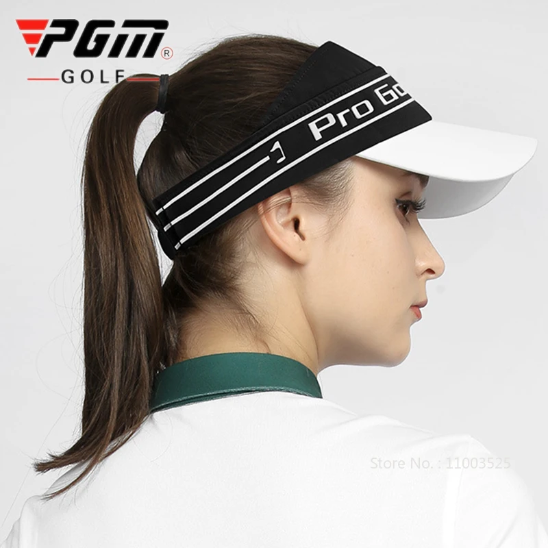 Pgm Quick-Dry Mesh Baseball Golf Cap for Women Topless Anti-UV Sun Hat Outdoor Sports Accessory for Hiking Golf Beach Travel