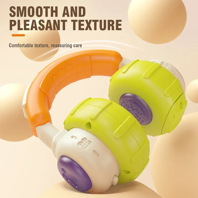 Baby Musical Toy Pretend Headphone Activity Toy Light Sound Toddler Montessori Early Learning Sensory Development Christmas