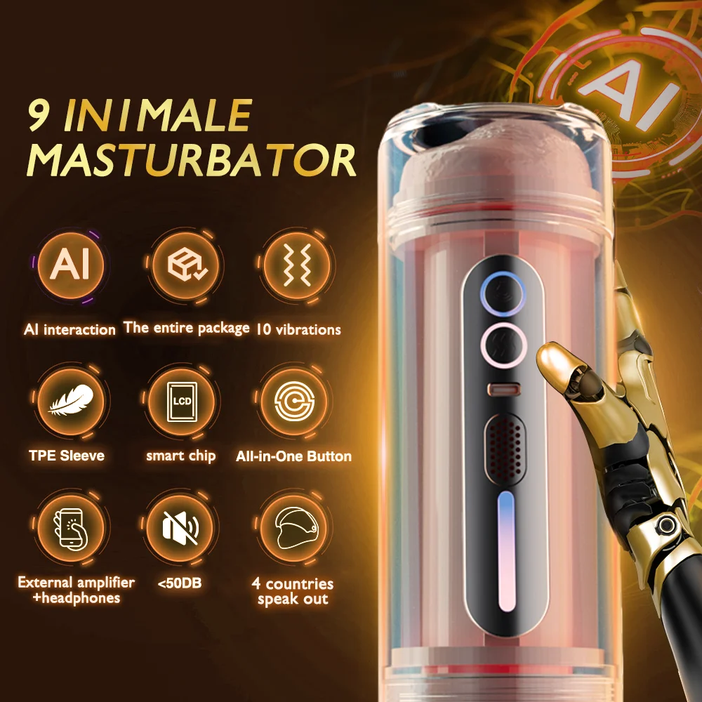 Automatic Male Masturbator Airplane Cup Sexy Oral Mouth Vagina Two Penetration Pocket Pussy Blowjob Sex Toys for Man Adult Goods