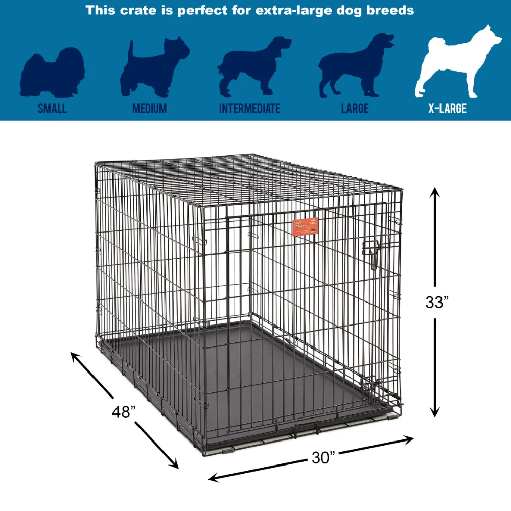 Dog Houses, Kennels Life Stages Folding Double Door Metal Dog Crate