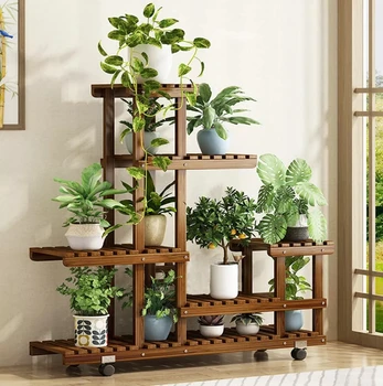 6-Tier Wood Plant Stand 1