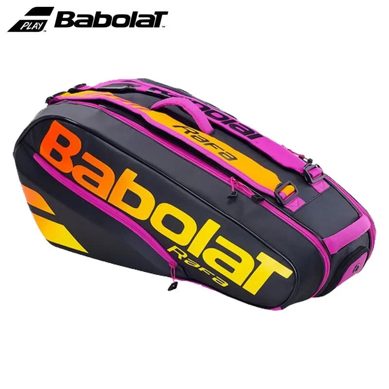 Babolat 오리지널 테니스 라켓 가방, 에어로 테니스 가방, 라켓 6 개, 남성 여성 대용량 테니스 배낭 스포츠 가방 