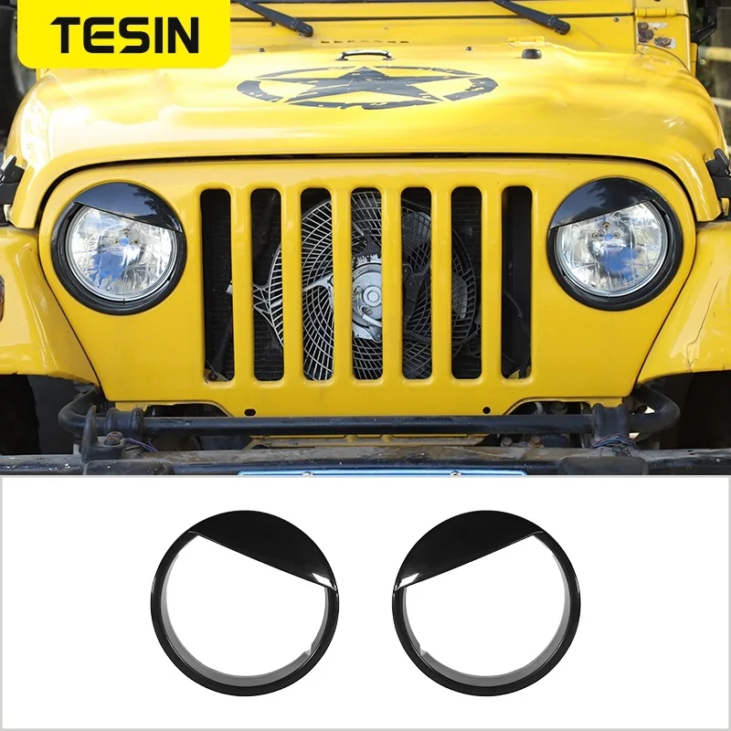 Car Styling Exterior Wheel Eyebrow Turn Signal Light Cover Decoration Trim Stickers FIT For Jeep Wrangler JK 2007-2017 Size : Black 