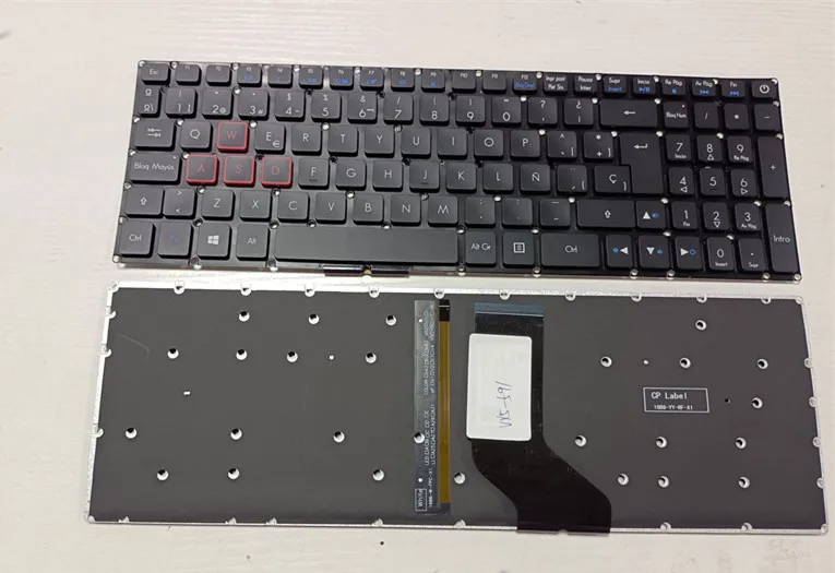 Teclado Retroiluminado Espanhol sem Moldura Acer Aspire vx 15 Vx5591g Vx5793 G3-571 G3-572 G3-573 Vn7-593 Novo
