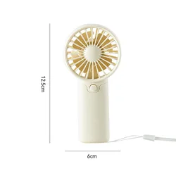 Compact Handheld Portable Fan for Summer Travel and Home Use (Beige)