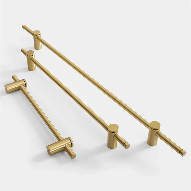 ร้านโรงงาน! 1 M ปรับ PITCH หรูหราทองเหลืองยาว Modern GOLD ตู้เสื้อผ้าตู้กระจกประตูจับลิ้นชักดึง 1