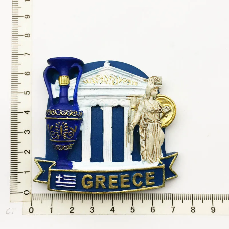 Greek Culture Travel Souvenirs: Decorative Fridge Magnets for Home and Photo Wall Art