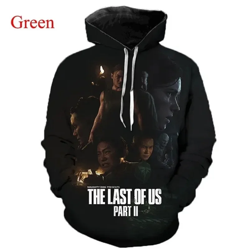 thumbnail image 1 of Sudadera con capucha con estampado 3D de The Last Of Us Part II para hombre y mujer, estilo hip hop, informal, de gran tamaño, 1 of 5