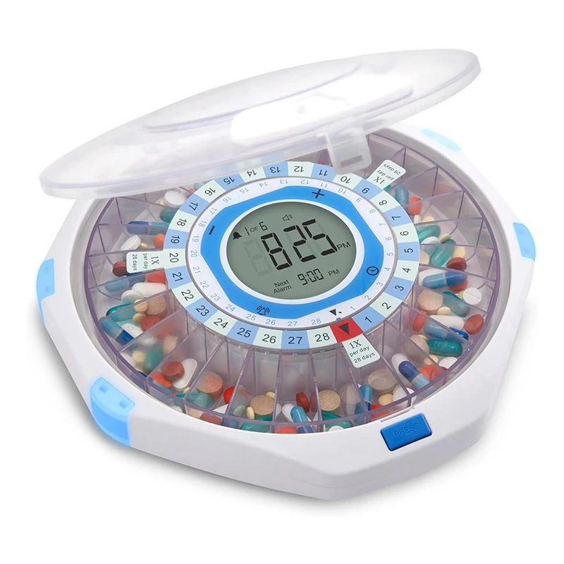 

Wifi Automatic Pill Dispenser And Remote Medication Monitoring System, Adjustable Lights For Every 9 Dose, Prescription