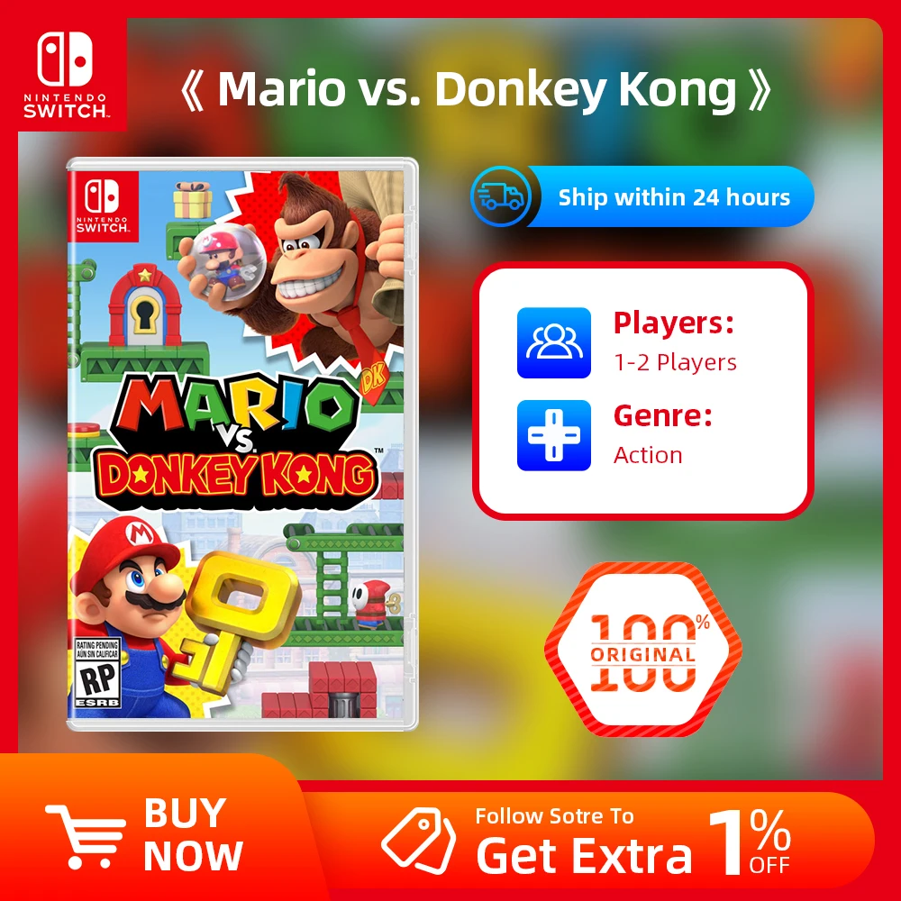 Nintendo Switch Game Deals - Mario Vs. Donkey kong - Games Cartridge  Physical Card Support TV Tabletop Handheld Mode - AliExpress