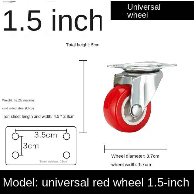 1 pcs 1.5 inch red-10