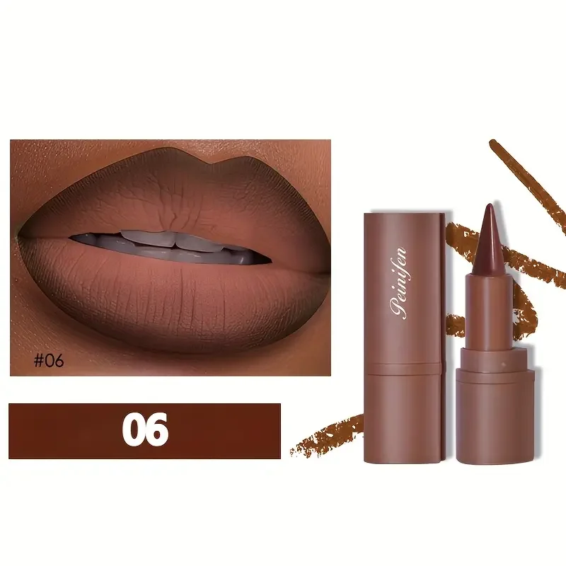 thumbnail image 1 of 6Color Matte Liner Lipstick Gradient Lip Liner Red Brown Lipsticks Pencil Lasting Waterproof Lip Stick Sexy Women Lip Cosmetics, 1 of 5