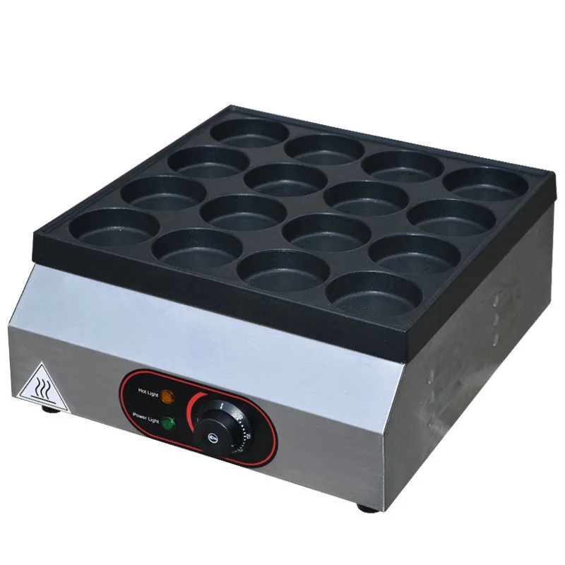 New Commercial Electric Bread Burger Stove 16 Hole Gas Fried Snack Equipment Stainless Steel Crepes Burger Making Machine