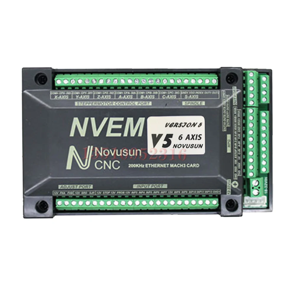 Mach3 nvem-v5 업그레이드 CNC 모션 컨트롤러, 3 축, 4 축, 5 축, 6 축 스텝퍼 이더넷 슬레이브 기능, 서보 모터, 300K