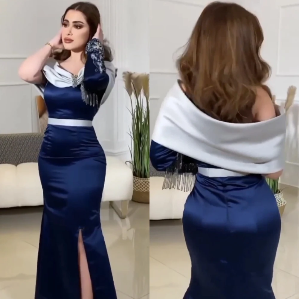 

Prom Dress Evening Satin Sequined Homecoming Trumpet Off-the-shoulder Bespoke Occasion Gown Midi Dresses Saudi Arabia