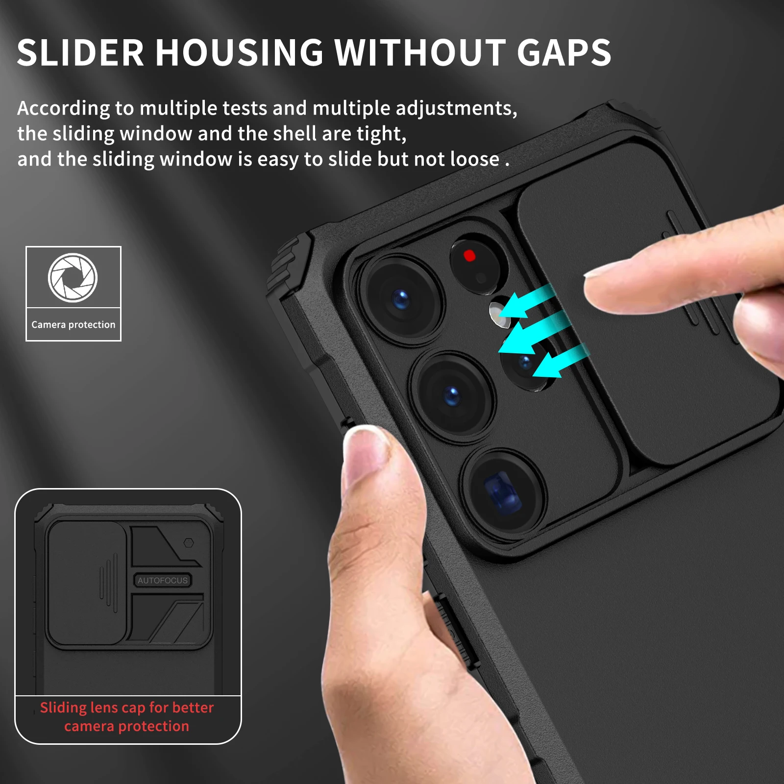 Universal Black Stand Holder Hard Case - Enhanced Protection Phone