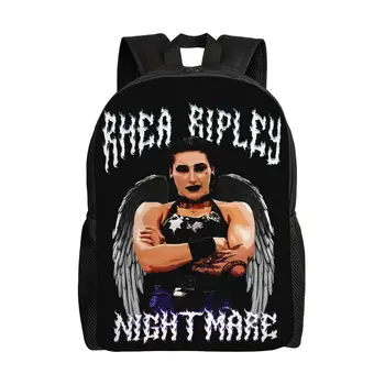 Rhea Ripley Nightmare Backpack for Men Women Teenage High School Business Daypack  Laptop Shoulder Bag Outdoor 1