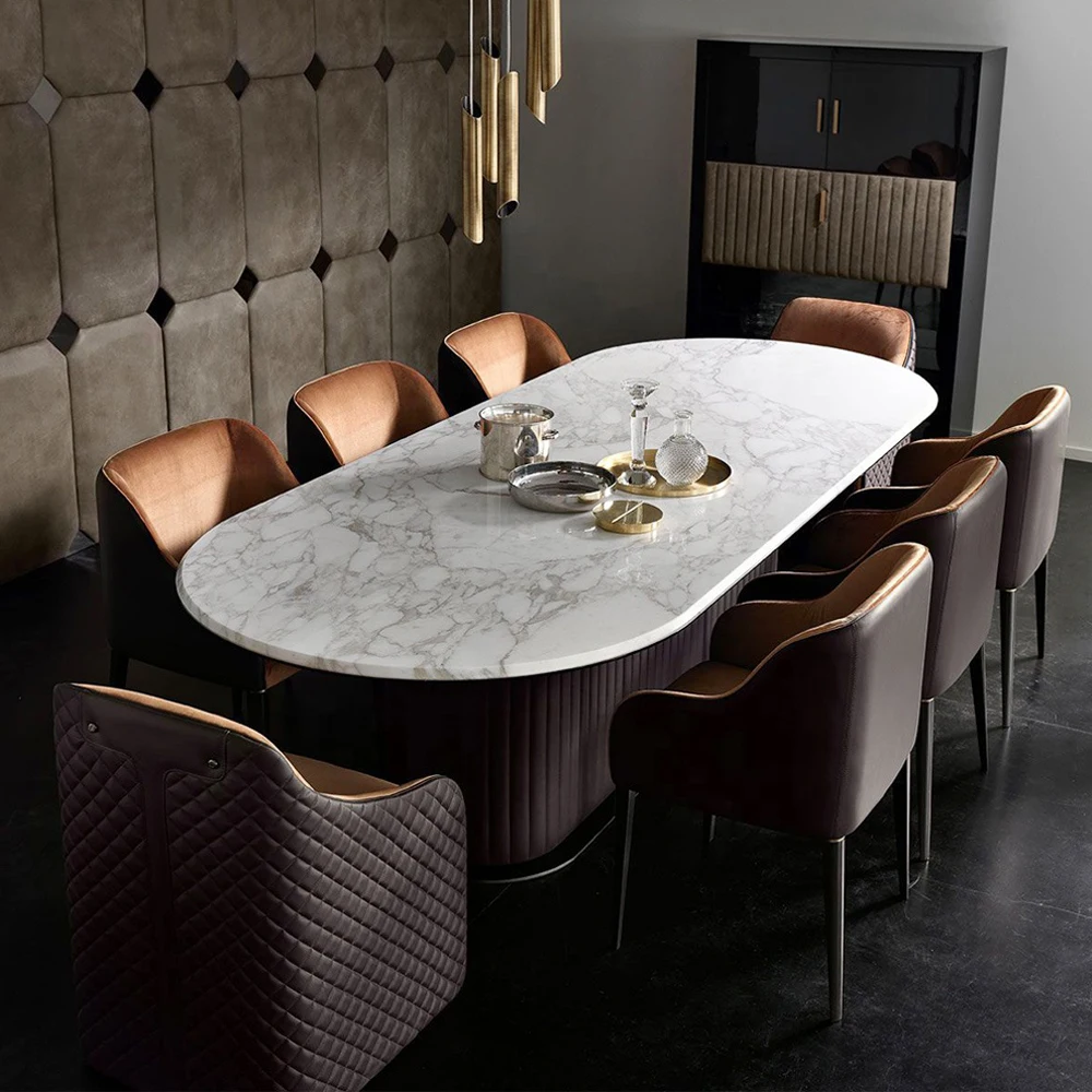 

Винтажный современный обеденный стол среднего века, набор из 8 стульев, современный обеденный стол и стулья, обеденный стол и стул из мрамора