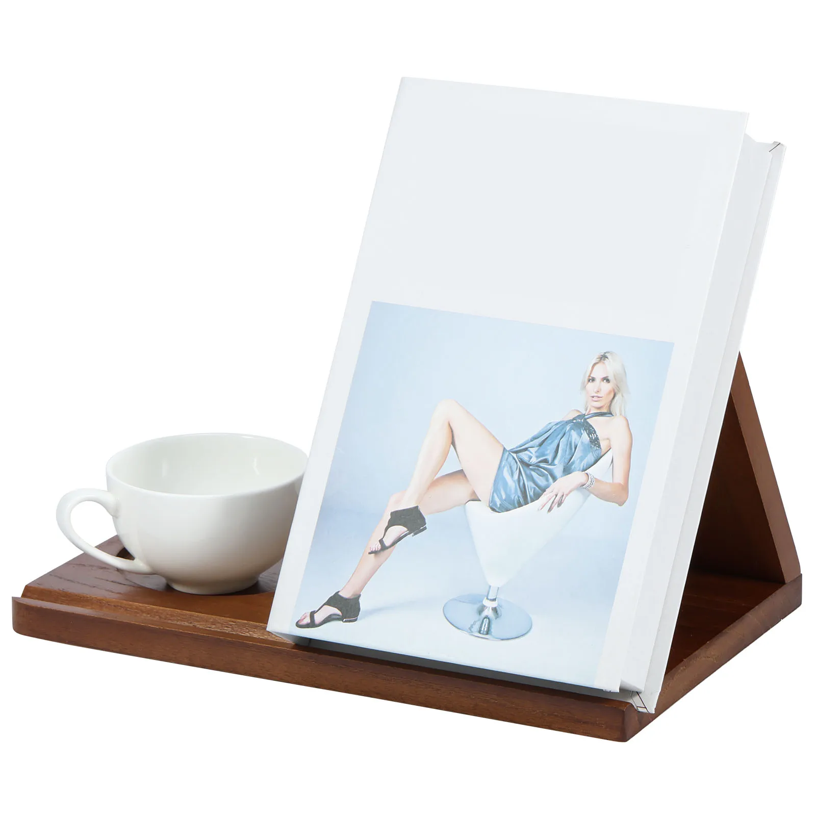 

Подставка для книг с треугольной совой и держателем для чашки, деревянная треугольная Подставка для книг, Многофункциональный Подставка для книг, маленькая книжка