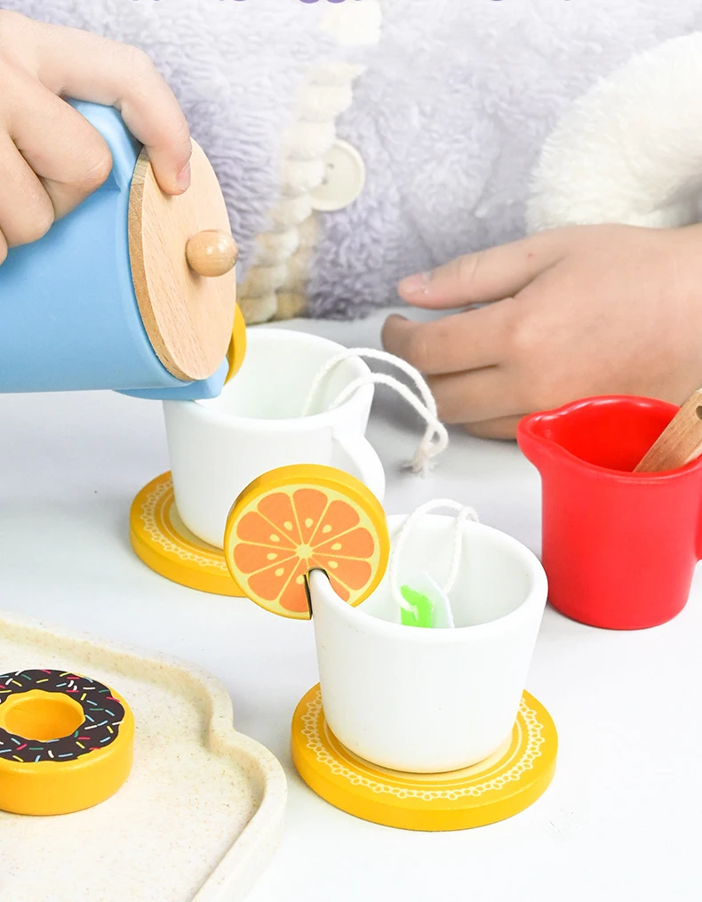 Wooden Birthday Cake & Tea Party Set